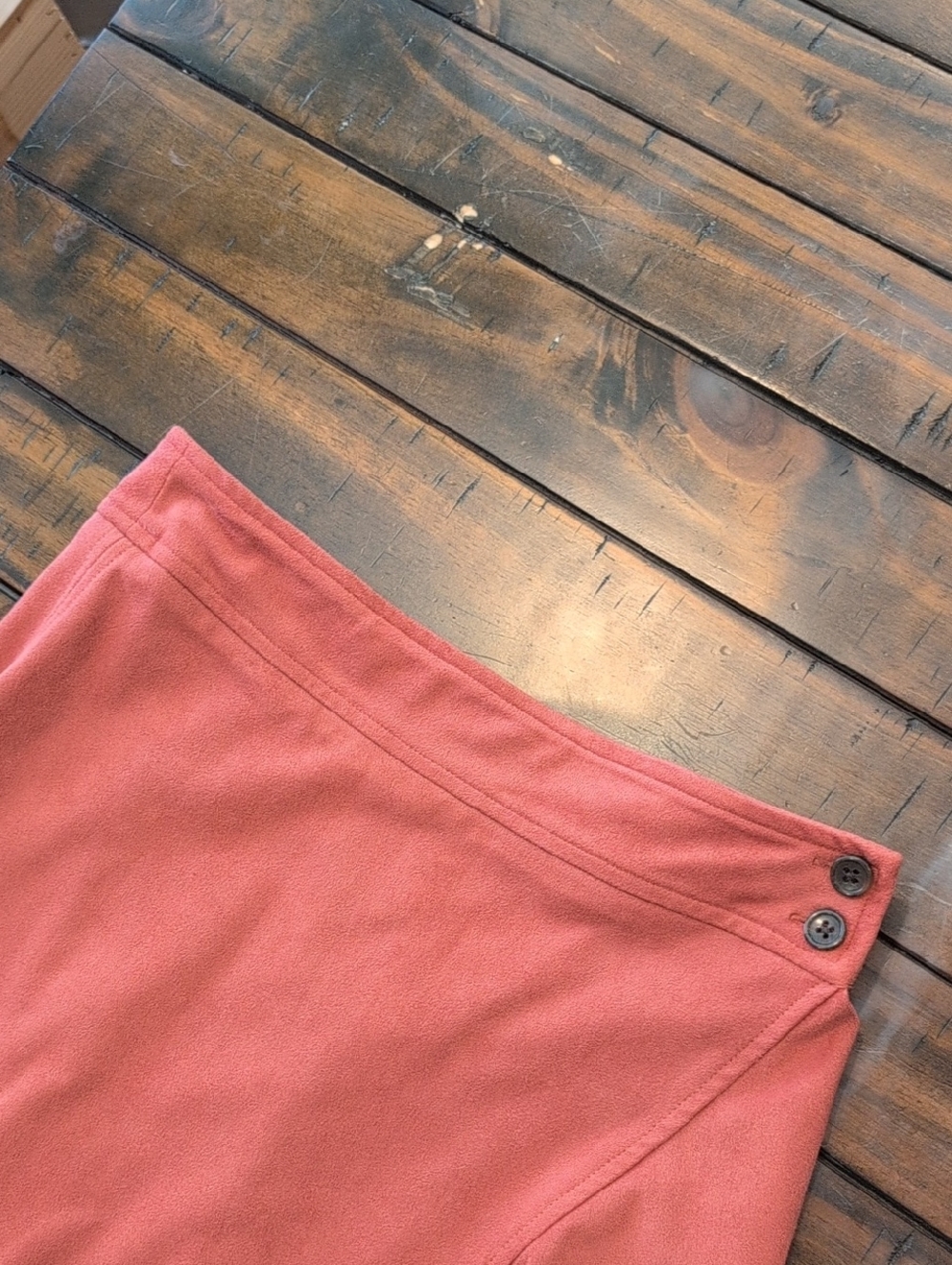 Maeve Marston Ruffle Wrap Skirt Faux Suede Anthropologie - Picture 5 of 10